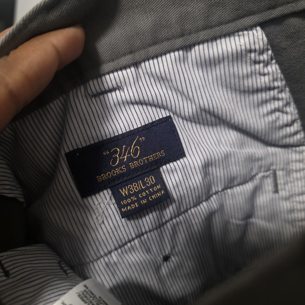 Brooks Brothers 346 Dress Pants Gray 38x30 - Picture 6 of 7
